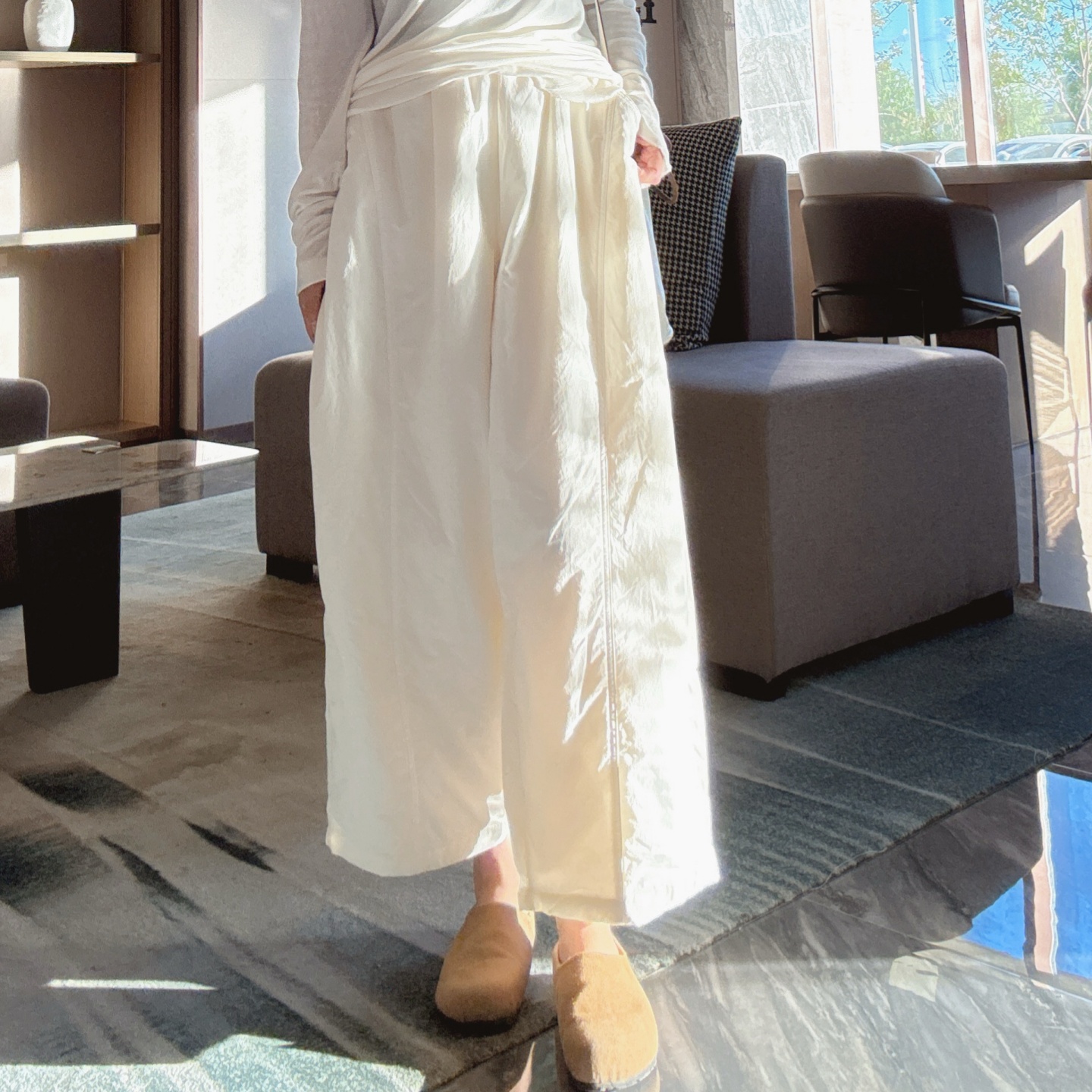 薄棉裤女款冬新款宽松洋气九分裤