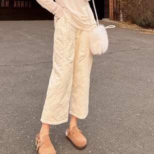 鸭绒九分直筒阔腿今年流行超裤 羽绒裤 冬季 爆款 子 女士外穿2025新款