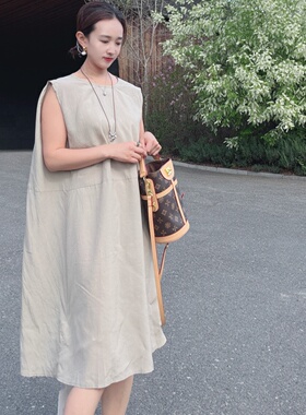 绝美不撞款连衣裙女款2026新款夏季宽松慵懒松弛风无袖薄款裙子潮