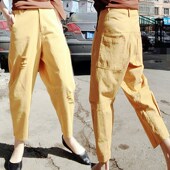 破洞潮九分香蕉裤 ins超火裤 哈伦裤 女萝卜裤 子女宽松2021夏季 新款