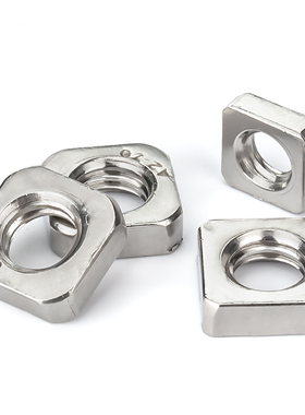304不锈钢薄四方螺母 四角方型螺帽 DIN562锁紧薄螺帽M3M4M5M6M8