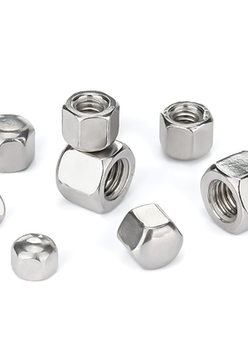 304不锈钢矮型六角盖形螺母 平头盲孔装饰螺帽 M3M4M5M6M8 DIN917