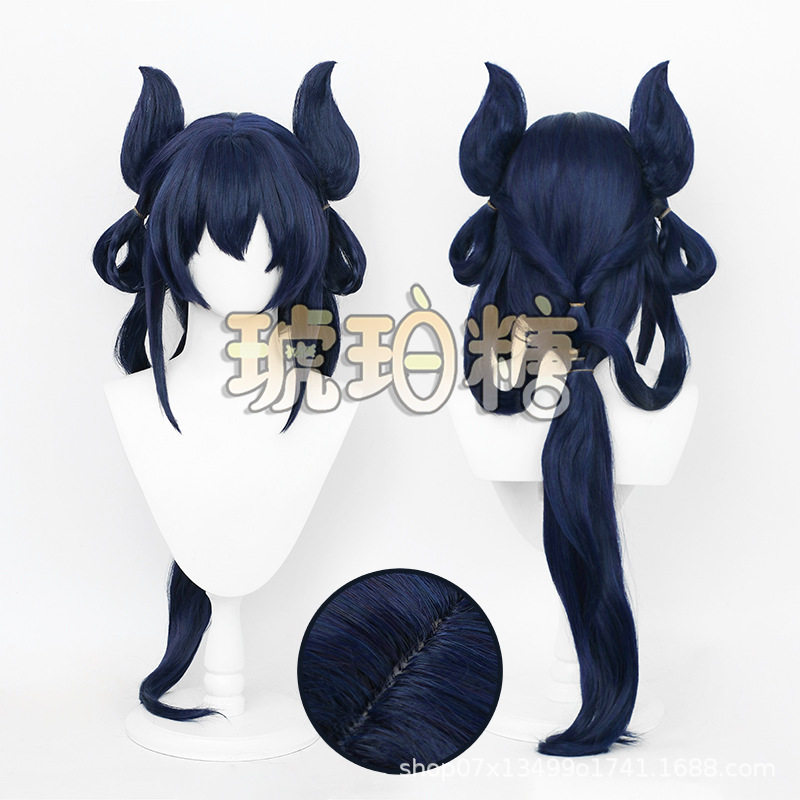 琥珀糖 公孙离 离恨烟墨染江湖cosplay假发COS仿真头皮顶王者荣耀