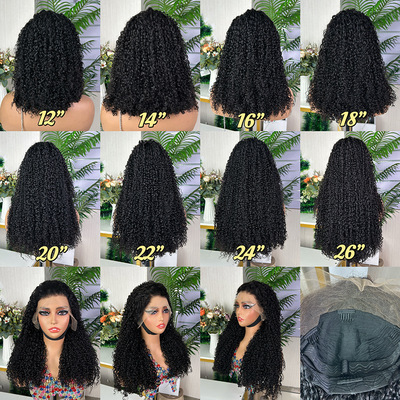 African13X4 pixie curly Human hair lace wig 非洲假发蕾丝头套