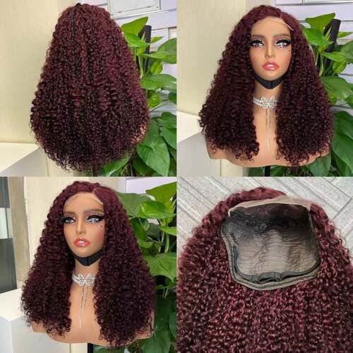 跨境5x5 pissy pixie curly super double drawn SDD lace wig