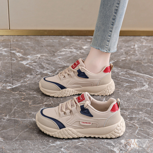 德训阿甘鞋 软底不累脚跑步鞋 女2025新款 皮面运动鞋 秋季 踩屎感爆款