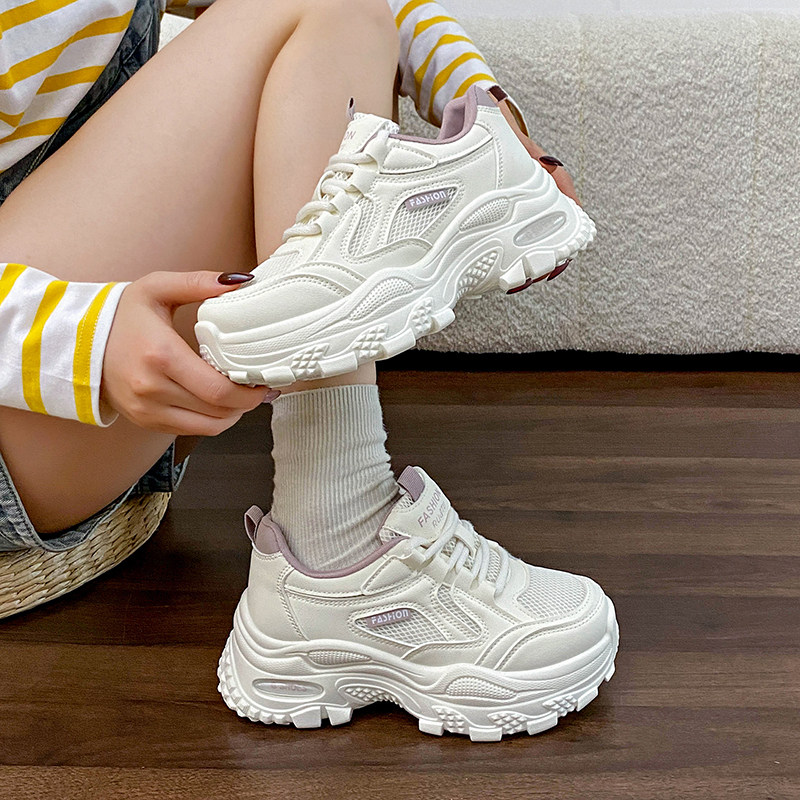 厚底增高老爹鞋女2026春季新款网面透气轻便防滑显腿长休闲运动鞋,女鞋,老爹鞋,淘宝优惠券,粉丝福利购,淘宝优惠卷