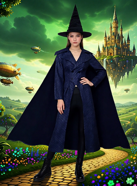 魔法坏女巫cosplay服装格琳达cos服万圣节舞台表演Elphaba艾芙芭