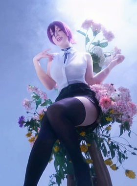 电锯人蕾塞cos服动漫二次元cosplay服装无袖衬衫假发现货