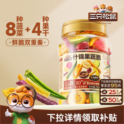 三只松鼠量贩罐装12种果蔬脆