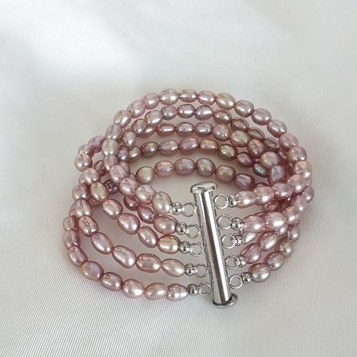 多层天然淡水珍珠手链复古感