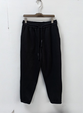 热男士加绒加厚卫裤直筒宽松束脚长裤2025年冬直筒长裤F28M25404