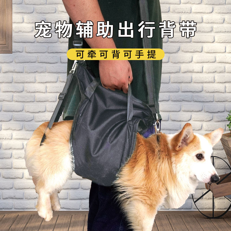 宠物胸背带外出背包狗狗辅助背带老年犬残疾犬康复锻炼可背可牵