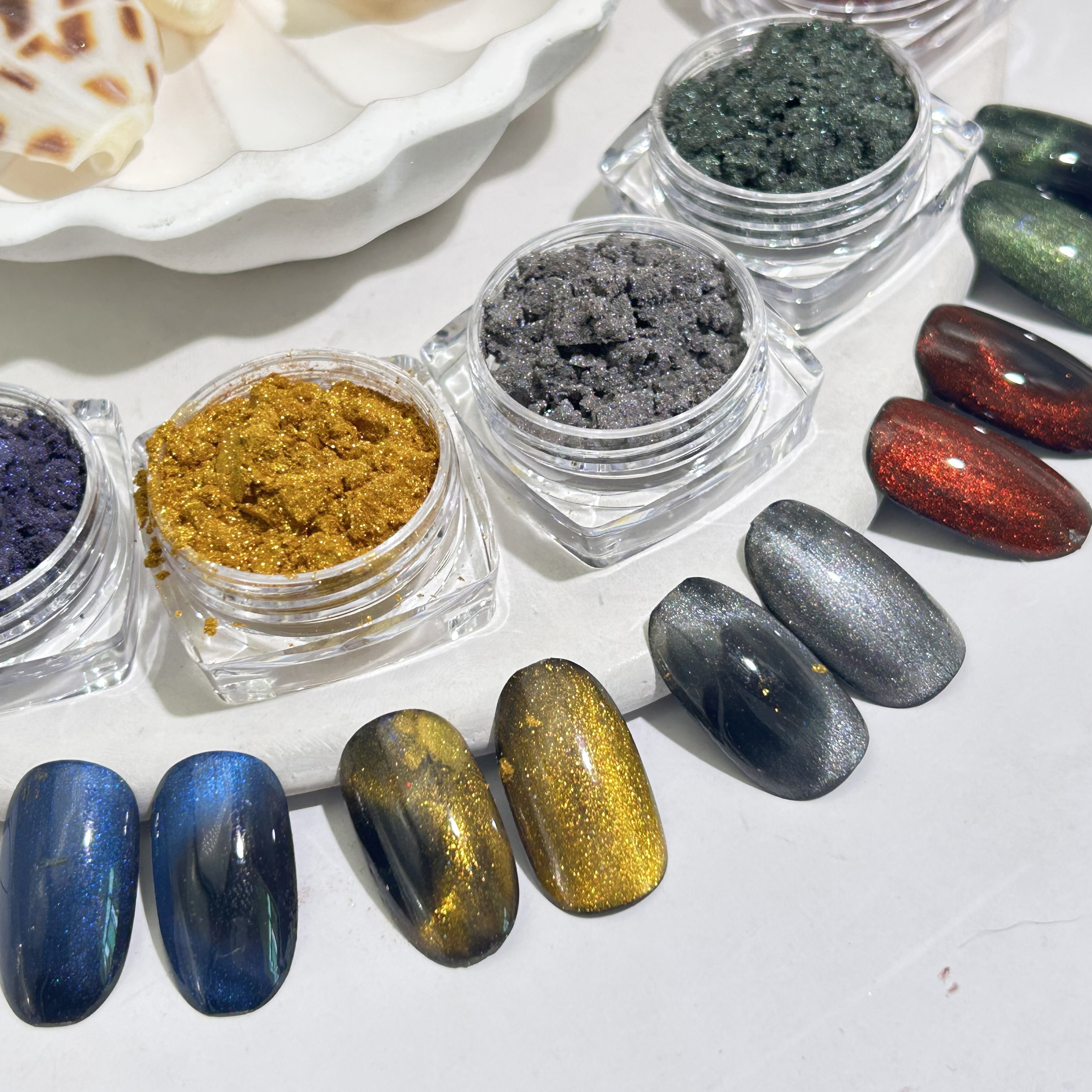 网红爆款慢吸磁粉纯粉美甲饰品