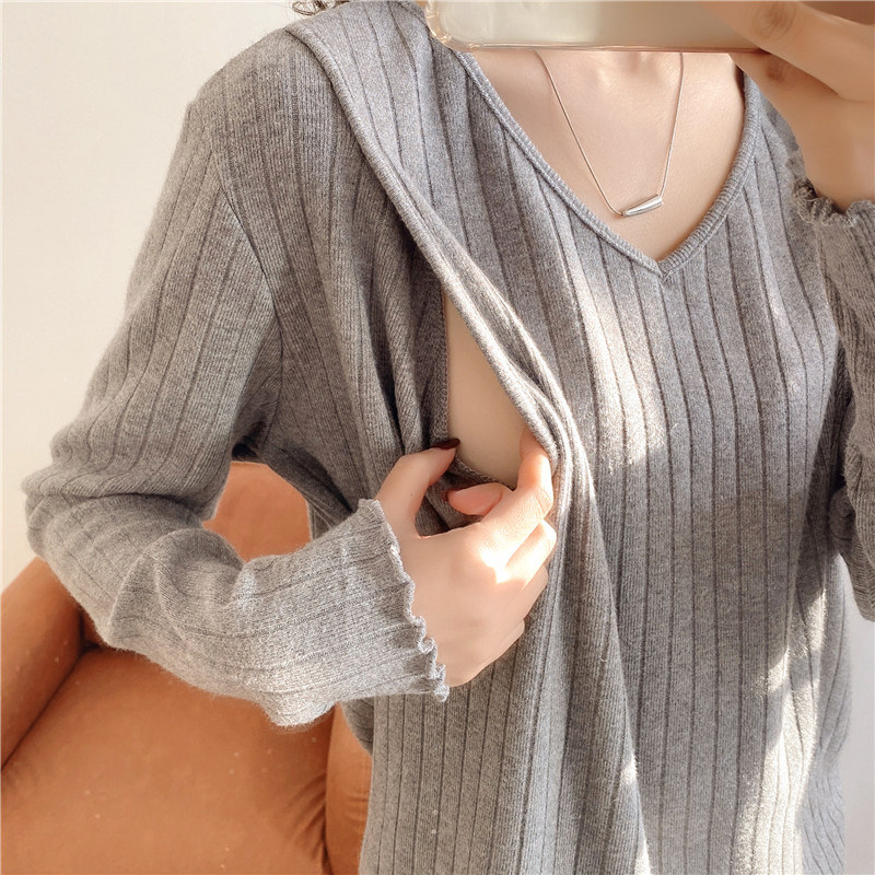 哺乳上衣外出春秋装卫衣时尚辣妈家居服上装