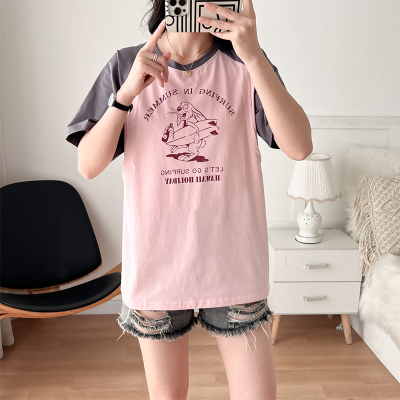 产后哺乳上衣春夏季短袖T恤潮妈外穿女装纯棉喂奶期母乳衣服夏装