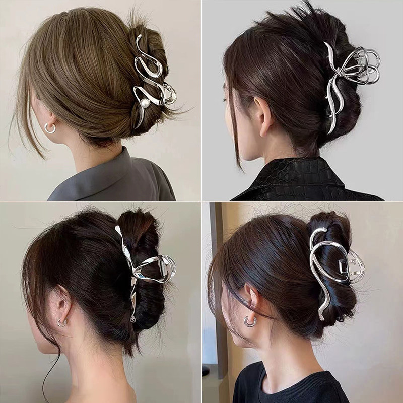 铁抓夹发夹女后脑勺头发量多大发卡新款高级金属鲨鱼夹子头饰发饰