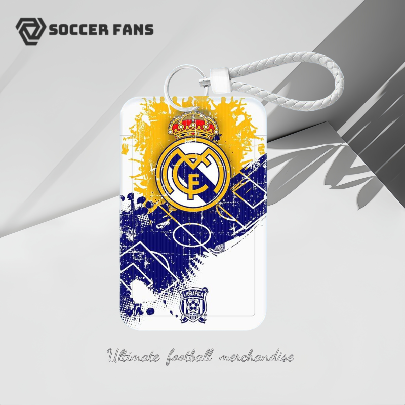 皇马卡套切尔西曼城周边学生滑盖饭卡套身份证件工作保护套钥匙扣