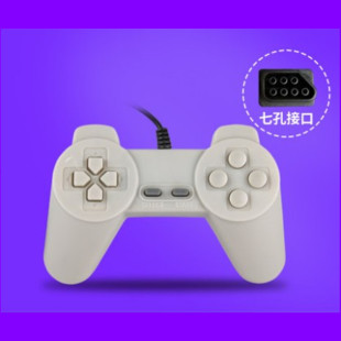 Subor D101游戏机七7口7孔加长线3米八位游戏羊角柄 小霸王D99