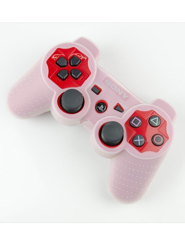 PS2PS3 핸들 실리콘 케이스 보호 커버에 적합 땀 방지 방진 및 낙하 방지 흰색 투명 입자 포함