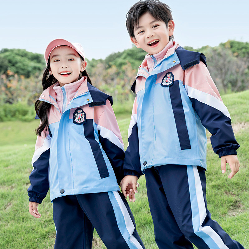 学生班服校服套装冲锋衣三件套