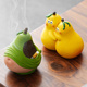 装 水果梨烟灰缸陶瓷个性 饰摆件防风防飞灰家用茶几 不离不弃