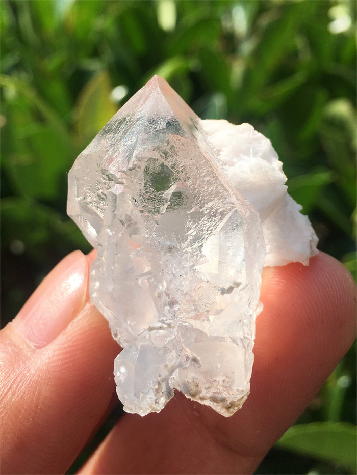 喜马拉雅水晶 他白水晶矿花共生骨干小原石 一物一图水晶