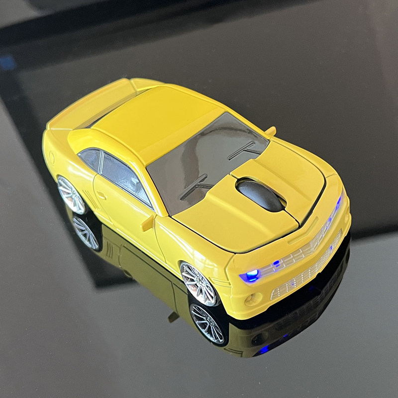 汽车无线鼠标女生可爱创意华硕联想戴尔惠普通用台式机儿童电池款