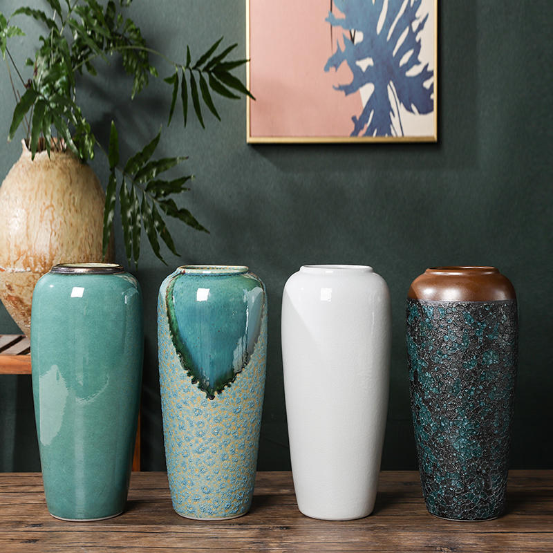 可水培水养景德镇陶瓷花瓶家居样板间餐厅书房桌面电视柜摆件花器