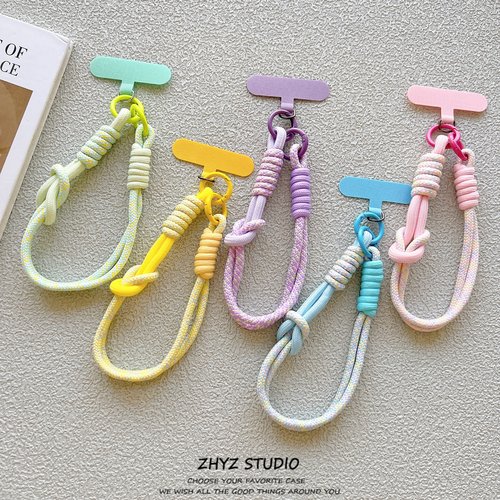 手机挂绳两股撞色编织手腕短绳手提腕带手机壳钥匙扣户外旅游防丢