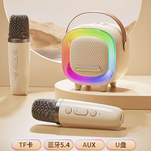 蓝牙音响配话筒一体麦克风户外小朋友唱歌小型无线充全民tv版k歌