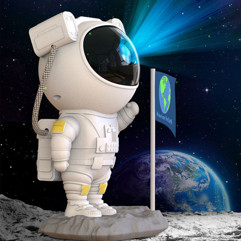宇航员投影灯星星月亮图片
