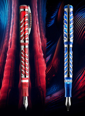 直邮意大利VISCONTI 维斯康帝亢龙钢笔Skeleton水印镂空18k墨水笔