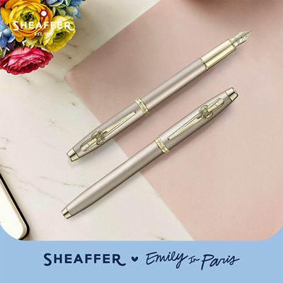 SHEAFFER犀飞利100香槟金钢笔 艾米丽Emily In Paris联名款墨水笔