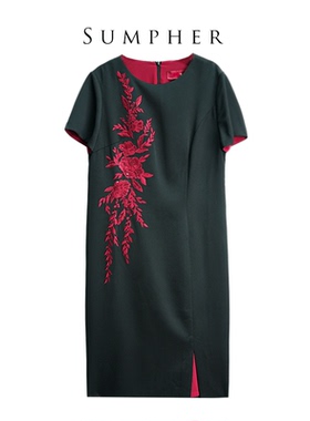 六礼专柜宴会上档次女装高端轻奢喜婆婆品牌礼服黑色连衣裙-17303