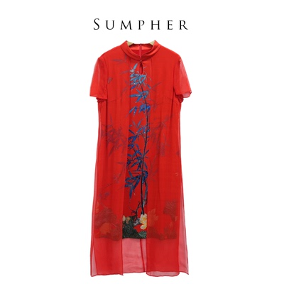 六礼高端旗袍刺绣礼服中式国风