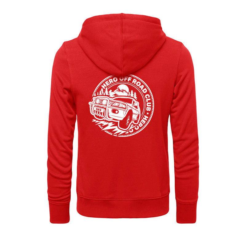 自由基地秋冬开衫拉链毛圈越野车图案队服潮流休闲运动卫衣长袖衫