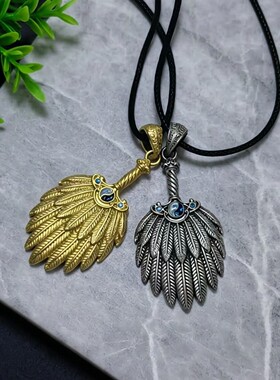 国风太极八卦羽毛扇吊坠
