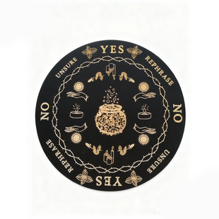 15厘米黑色圆形木质水杯垫家居装饰摆件决策板茶室水杯垫咖啡杯垫