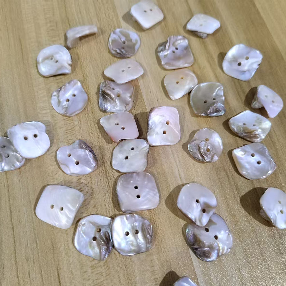 6颗天然贝壳纽扣异形巴洛克珍珠装饰扣古装服装辅料手工DIY工艺扣