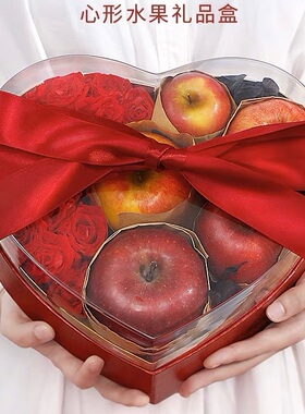 女神节高档爱心包装盒蝴蝶结丝带透明盖生日送男女朋友通用礼物盒
