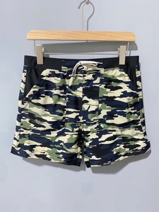 青年保守速干平角短裤 Amber外单 男士 迷彩成人游泳裤 可调抽绳 时尚