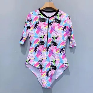 游泳馆 外单女士连体三角泳衣游泳温泉度假 福音 大码 胖子