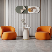 北欧现代沙发椅售楼部洽谈桌椅酒店大堂会所设计师休闲单人沙发椅