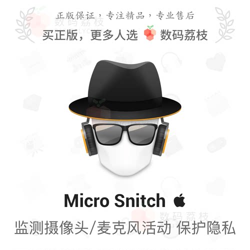 数码荔枝| Micro Snitch[Mac]摄像头/麦克风防监控工具