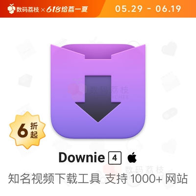 数码荔枝|Downie 4 Mac 4/8K在线视频音频素材downie