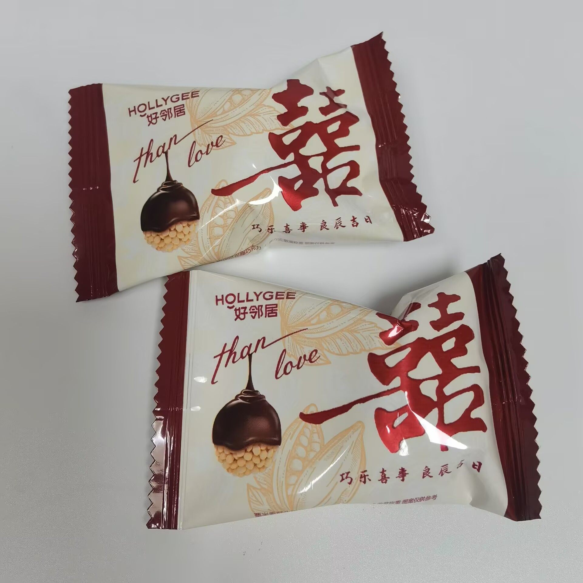 好邻居粟米香酥牛奶代可可脂巧克力散装称重结婚喜糖