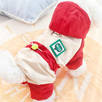 可牵引狗狗衣服防风防雨冲锋衣