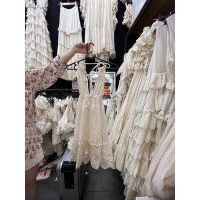 薇芯下单：269 薇芯：Zimei1521 生态棉仙女裙性感露背吊带连衣裙