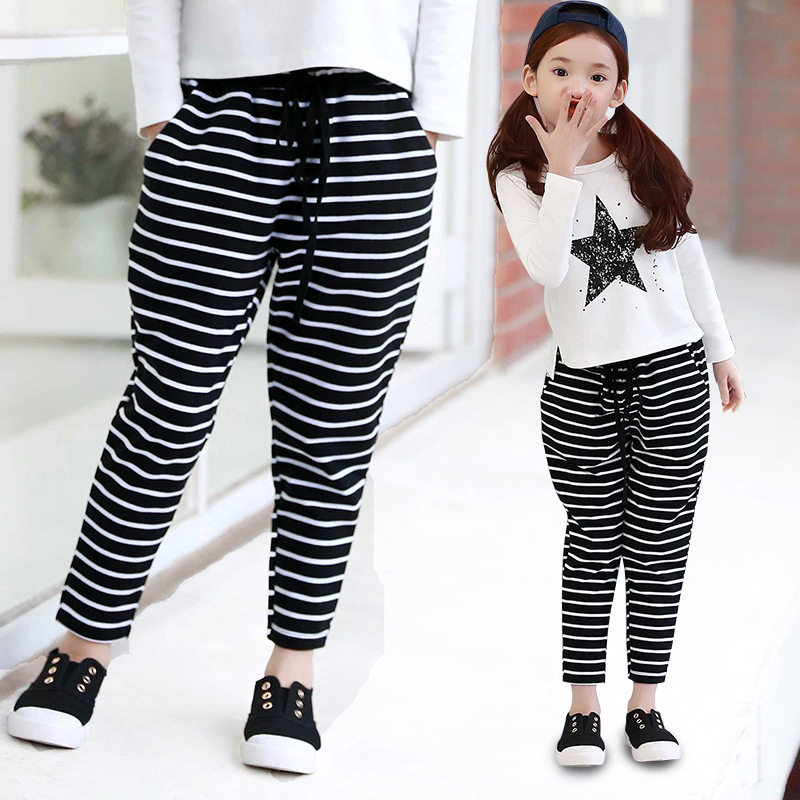 女童休闲裤2026春秋新款纯棉长裤宝宝哈伦裤春季男童中大童裤子潮